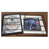 2 bar back mirrors - Guinness and Jack Danielï¿½s