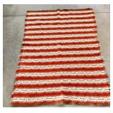 Crocheted thick weight yarn throw /rug approx.