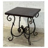 Iron & Wood End-Table 24/26