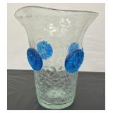 Beautiful Blenko??? Glass flared crackle vase