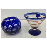 Bohemian or Czech cobalt blue cut-to-clear