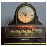 Vintage Budweiser Clydesdale Light Up Clock