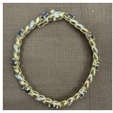 .925 Signed Bracelet, Gold Tone