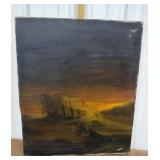 Ship painting on canvas *not perfect