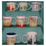 8 Starbucks City Town Mugs Never Used No Chips or