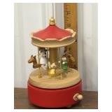 Wooden Carousel music box