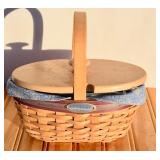 Longaberger Small Basket with Liner, Lid, etc.