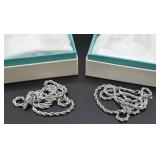 2 heavy stainless steel Milor Rope chains