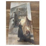 Early Folksy Oil painting on canvas