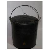 Antique Primitive Small Tin Lunch Pail Berry