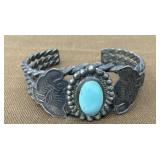 Southwest style tested silver bracelet * preview