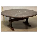 huge Knotty Pine Round Table 72" rd X 31T-