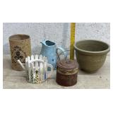 Tole Ware Tin & Planters (5)