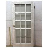 15 Pane Door w/hardwear 36/80