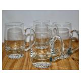 Krosno Poland Clear Glass Mugs (4)