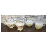 2 Victorian style creamer & sugars