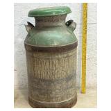 Aldovin Diary Tunkhannock PA Milk Can