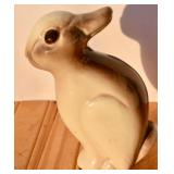 Vintage Pottery Rabbit-Duck Illusion Figure.