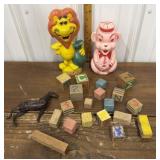 Vintage banks, blocks etc *not all perfect