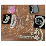 Costume jewelry necklaces bracelets etc pearls