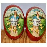 Vintage German Large Paper Mache Easter Egg. As