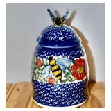 Polish Pottery Honey Pot with Lid