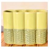 Retro McCoy Basket Weave Green Planter