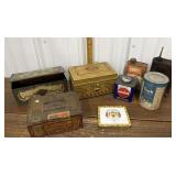 Vintage tins- tobacco, automotive etc *no
