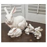 4 Bunny Figurines
