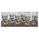 Frosted Barware Geese Ducks Tumblers - set 6