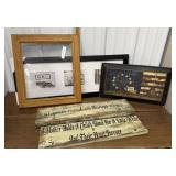 Picture frames, signs