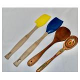 Le Creuset Mixing Spoons & Vintage Wooden Spoons