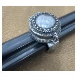 .925 Signed  Locket/ Potion Ring