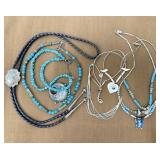 Southwest style necklaces, bracelets, and bolo -