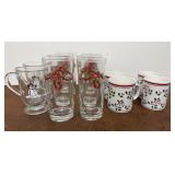 Christmas glasses and mugs