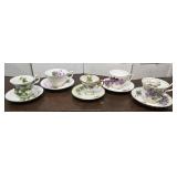 5 cups & saucers - Royal Albert, Christmas, etc