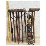 Croquet Set w/ Metal Cart