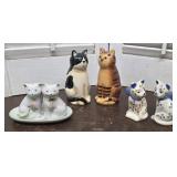 3 Cat Salt And Pepper Sets