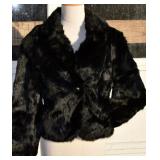 MCM Black Fur Short Jacket (faux fur). Tag