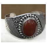.925 Signed Cuff Bracelet Southwest Style