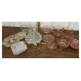 Depression glass- bowls, plates etc