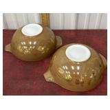 2 Pyrex large cinderella slipper bowls ï¿½Early