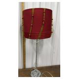 Tall lamp w/ red shade