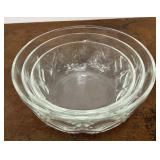 3 Pyrex Glass Bowls