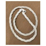 .925 signed braided necklace made in Italy