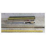 Fly Fishing Rods (3) w/ Holder