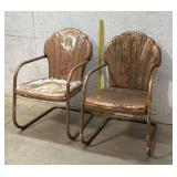Pair of Fan Back Sping Chairs