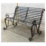 Iron Park Bench w/ Great patina 48ï¿½