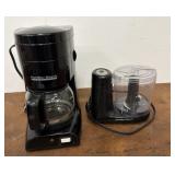 Hamilton Beach Coffee pot & food processor - both