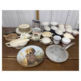 Syracuse China cups, Edwin M. Knowles plates,